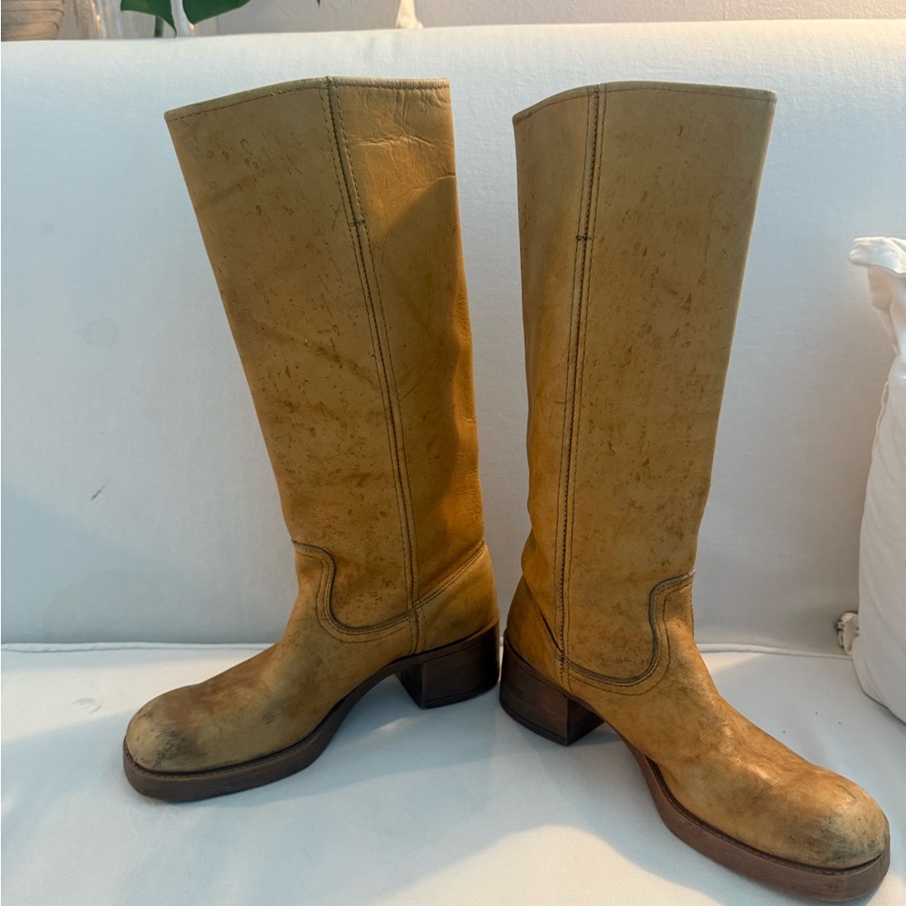 Frye Inspired Campus Boots Knee High Leather  7.5/8